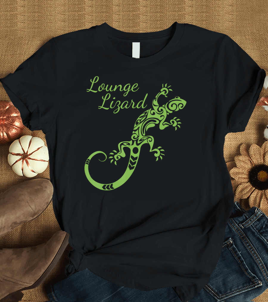 Lounge Lizard Green Gecko Iguana T-Shirt
