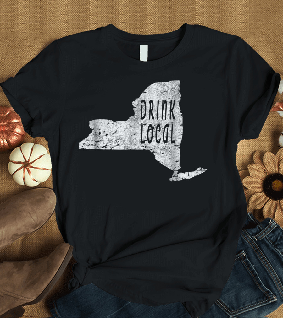 Vintage New York Drink Local Craft Beer T-Shirt