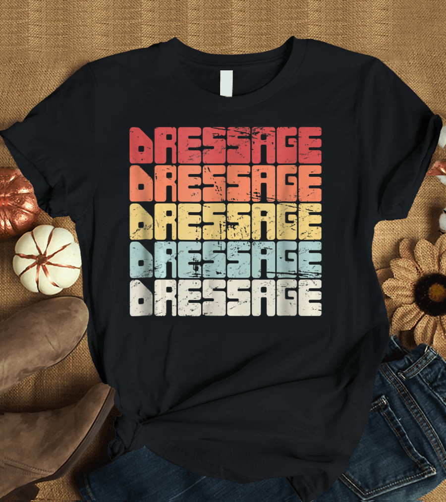 Dressage Retro Vintage Style Equestrian T-Shirt