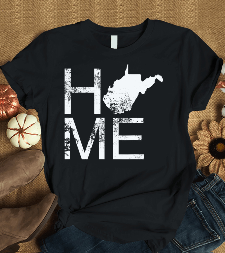 Vintage West Virginia Home WV State Map T-Shirt