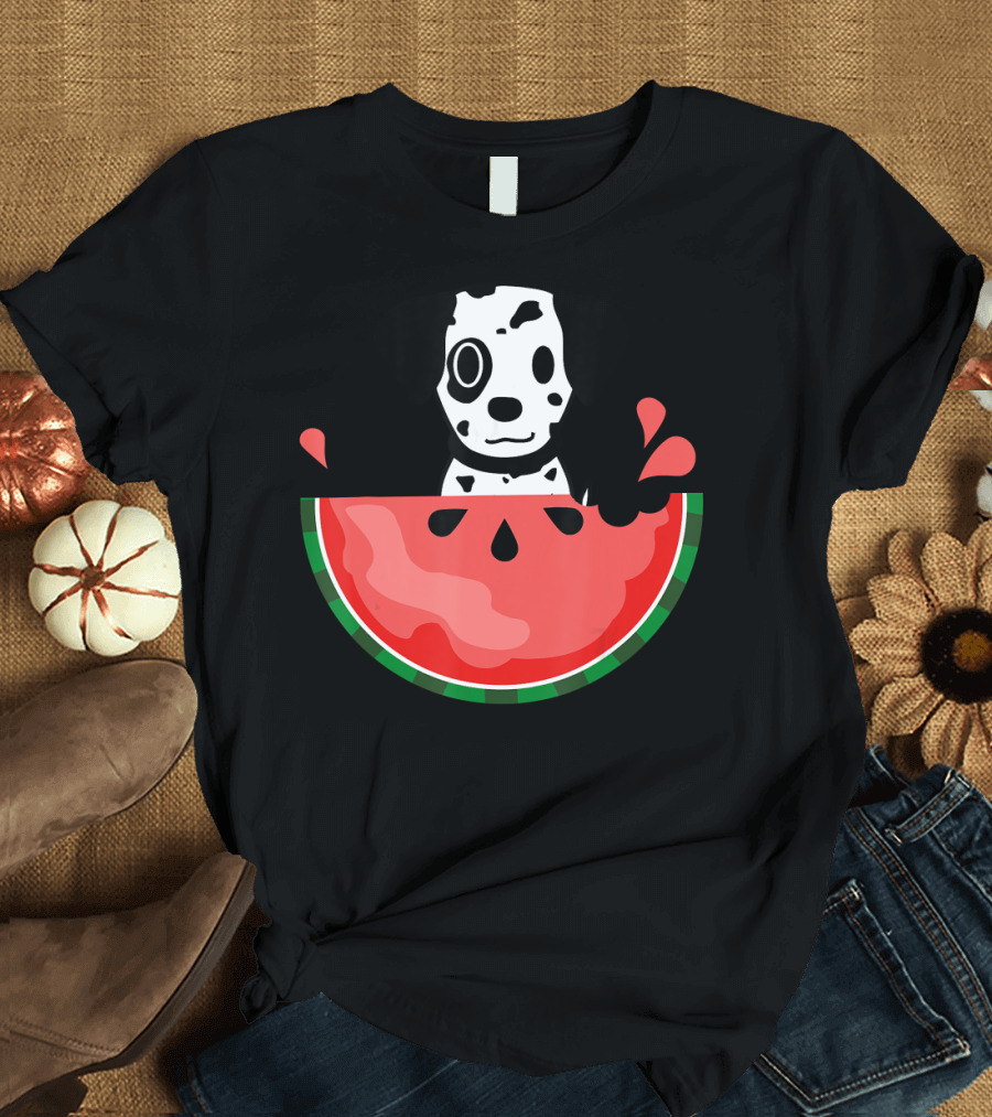 Dalmatian Puppy in Watermelon Summer Slice T-Shirt