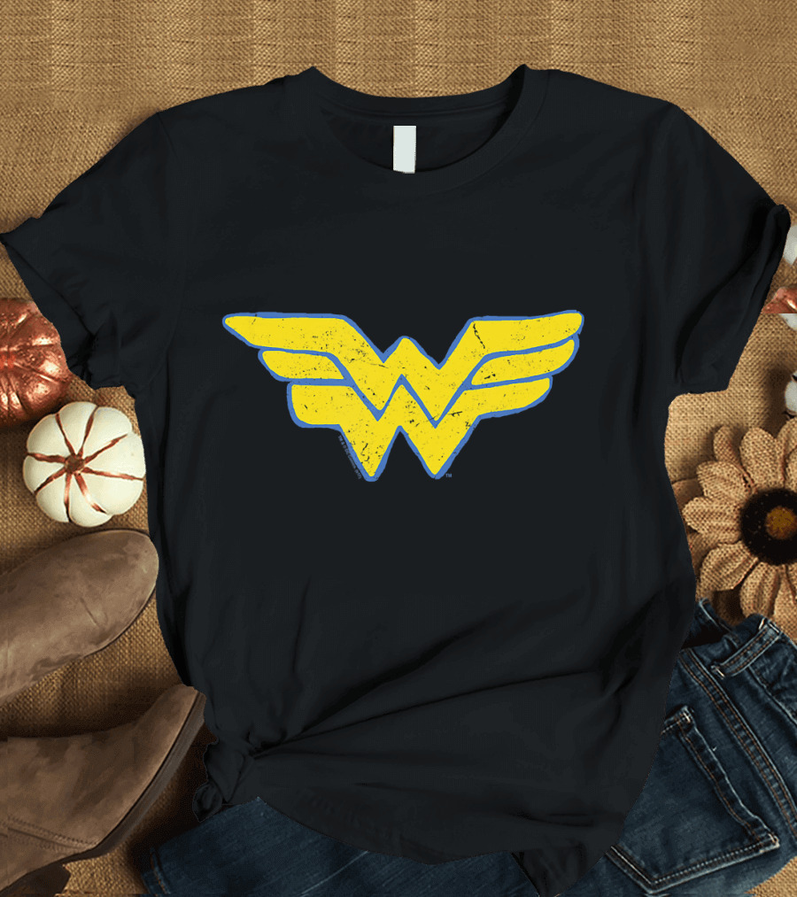 Wonder Woman Rough Yellow Emblem T-Shirt