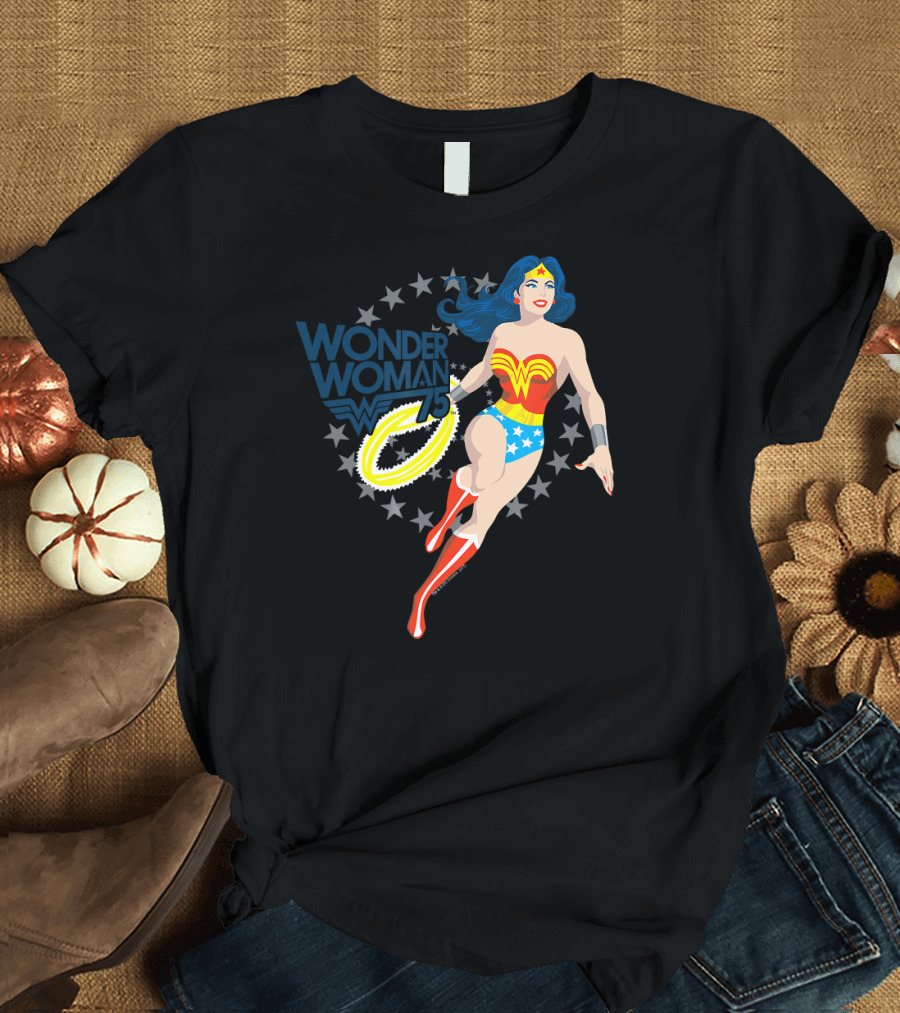 Wonder Woman 75 Anniversary Stars Lasso Classic Costume T-Shirt