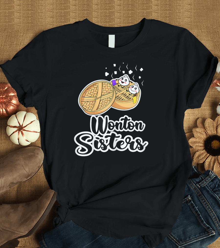 Wonton Sisters Cute Asian Food Humor T-Shirt
