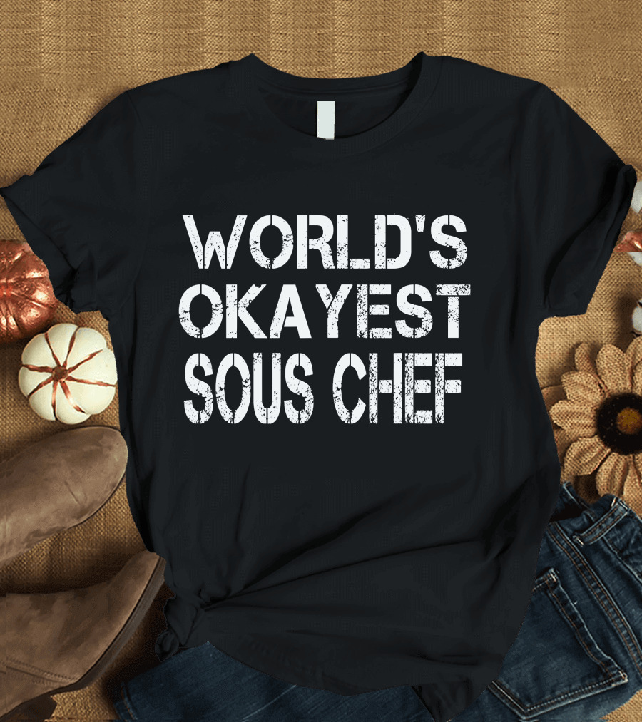 World's Okayest Sous Chef Retro T-Shirt