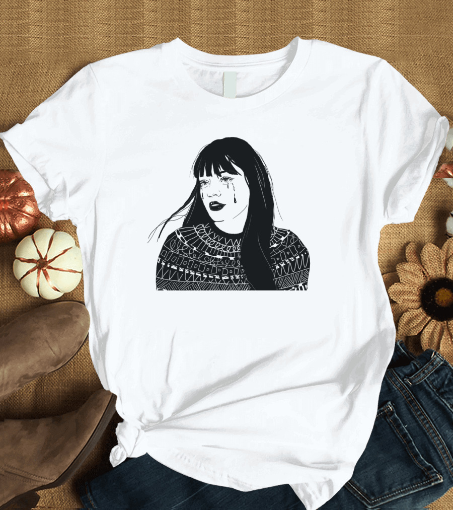 druck Crying Woman T-Shirt