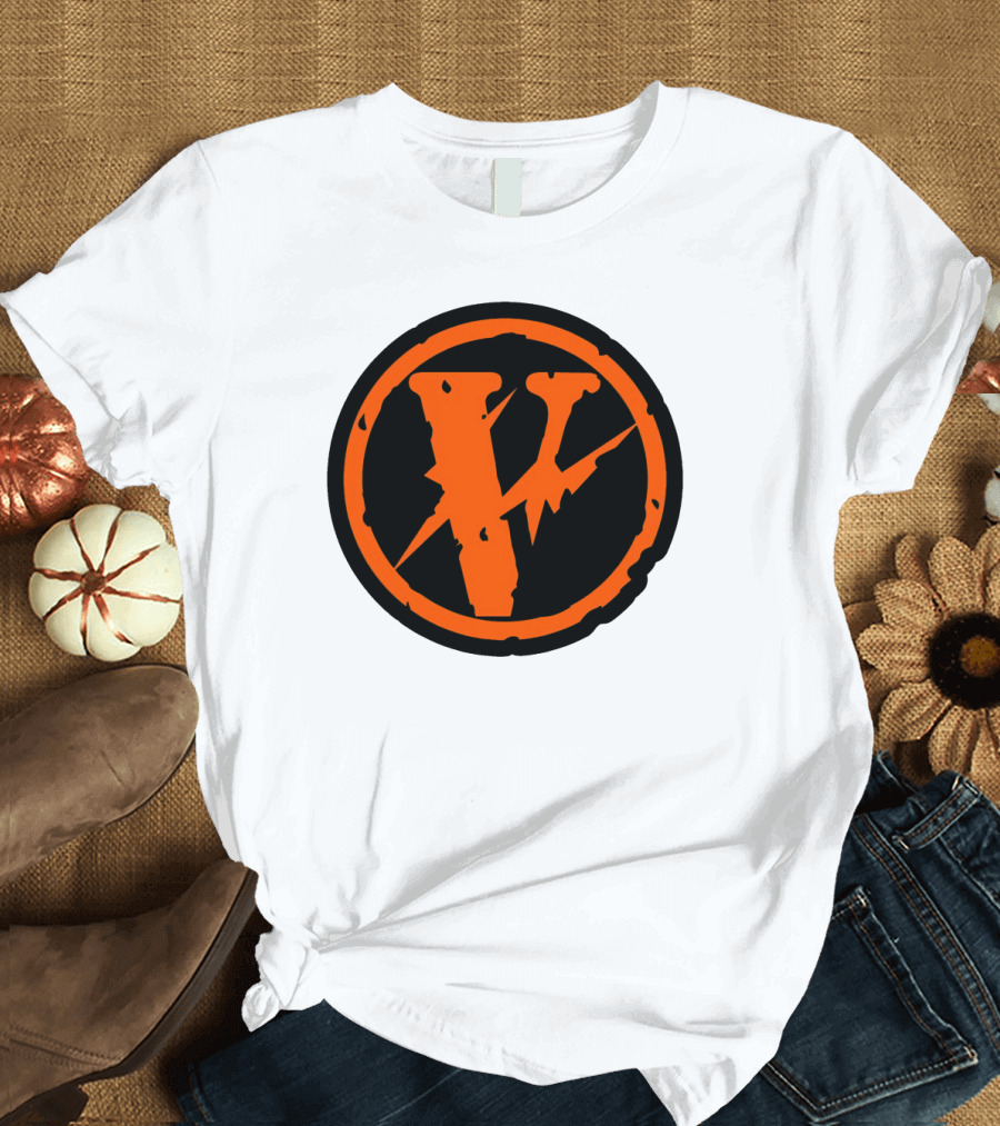 Vlone Iconic V in Orange Circle T-Shirt