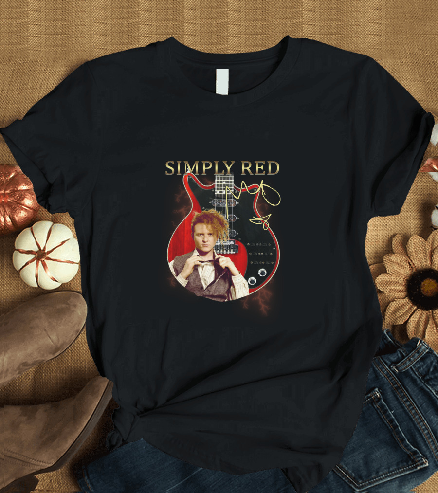 SIMPLY RED Signature Guitar with Iconic Image T-Shirt