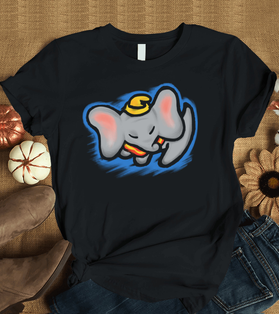 Jumping Circus Elephant Icon with Yellow Hat T-Shirt