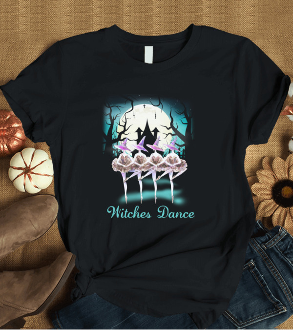 T-Shirt: Witches Dance Ballet Dancers in Moonlit Enchanted Forest T-Shirt Witches Dance Ballet Dancers in Moonlit Enchanted Forest T-Shirt