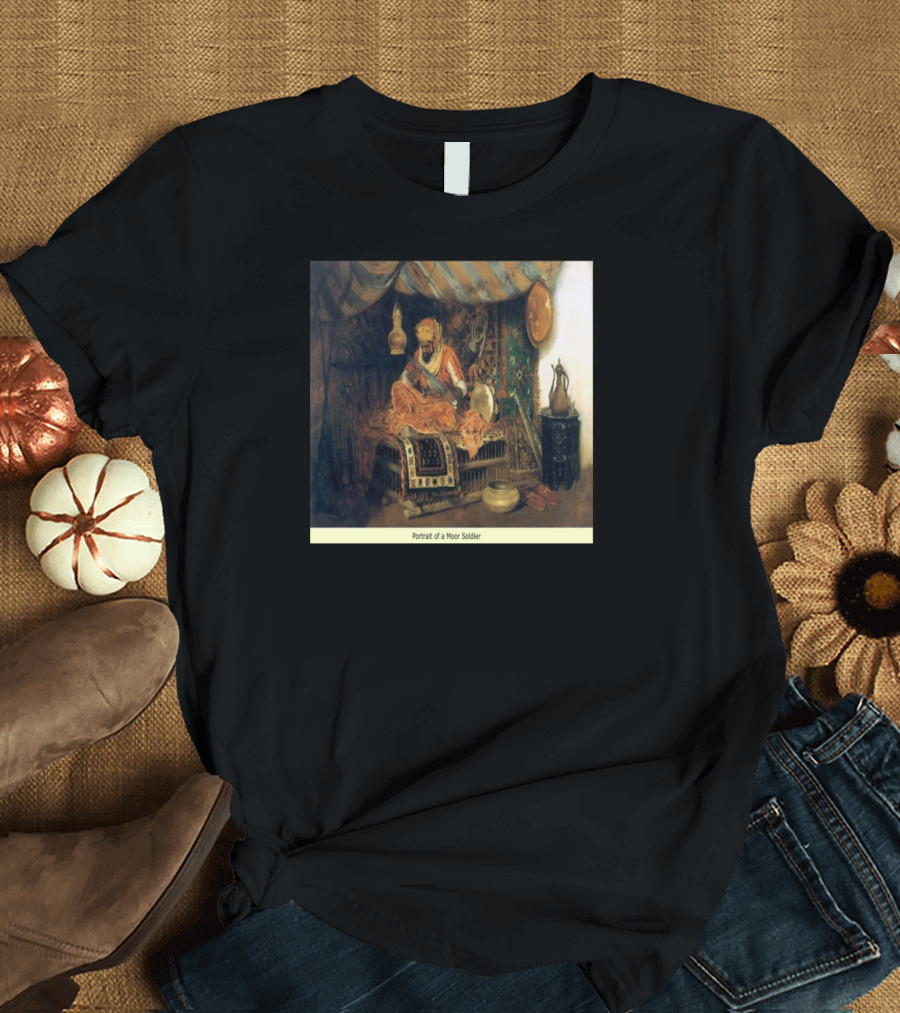 Portrait of a Moor Soldier in Ornate Tent Setting T-Shirt