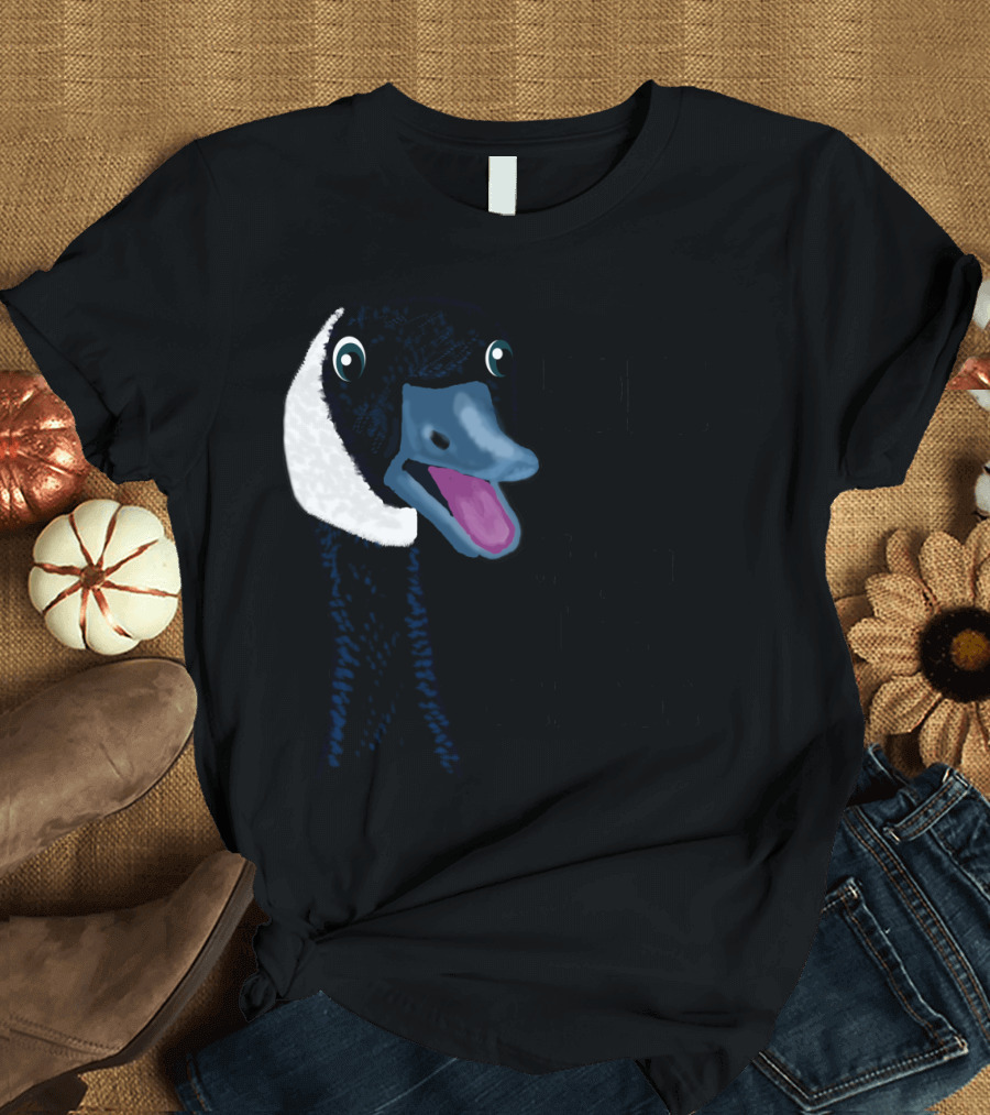 Honk if You Love Canada Goose Graphic with Text T-Shirt