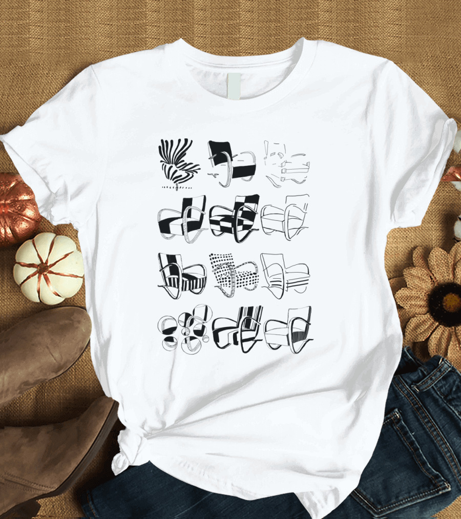 Halabala Chair Sketch Series with Iconic Chair T-Shirt