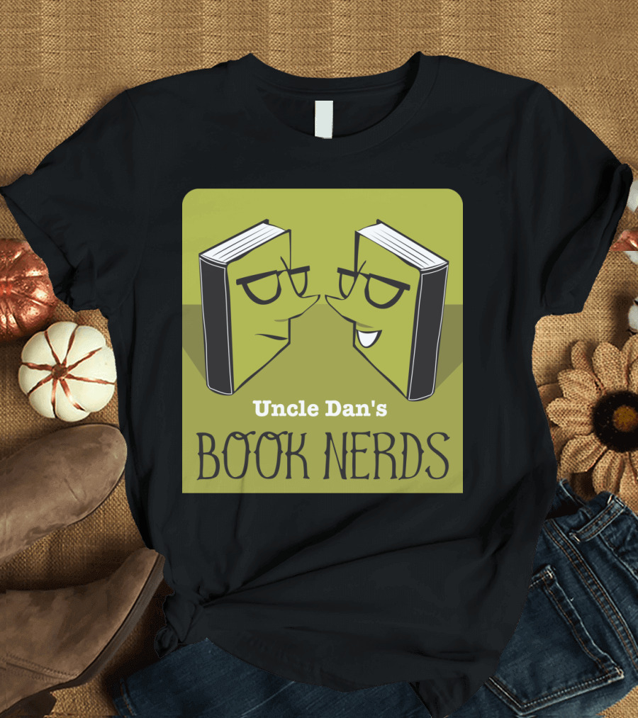 Uncle Dan's Book Nerds Face-Off with Glasses Books T-Shirt