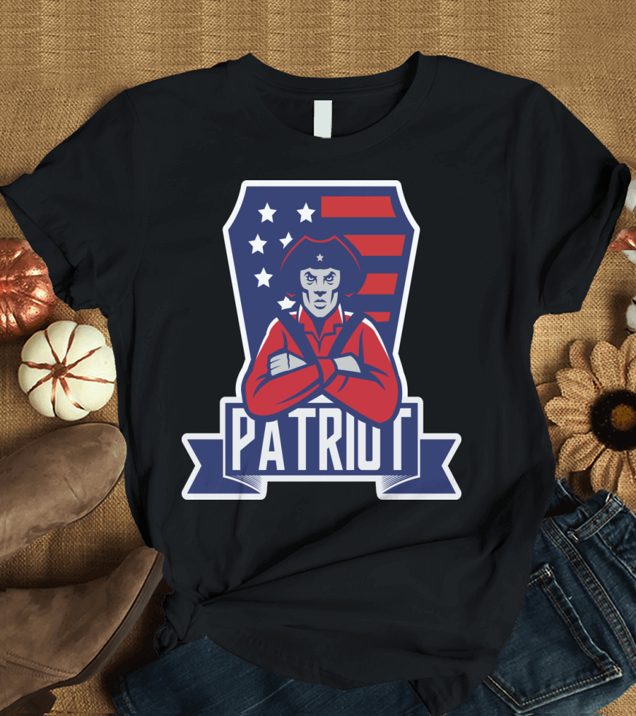Patriot Independence Day 4th of July Stars and Stripes Revolutionary Soldier T-Shirt