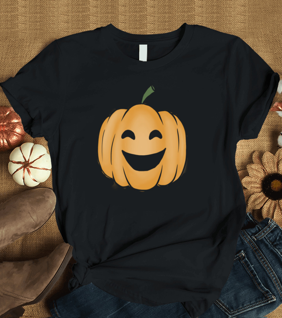 Pumpkin Smiley Face Halloween T-Shirt