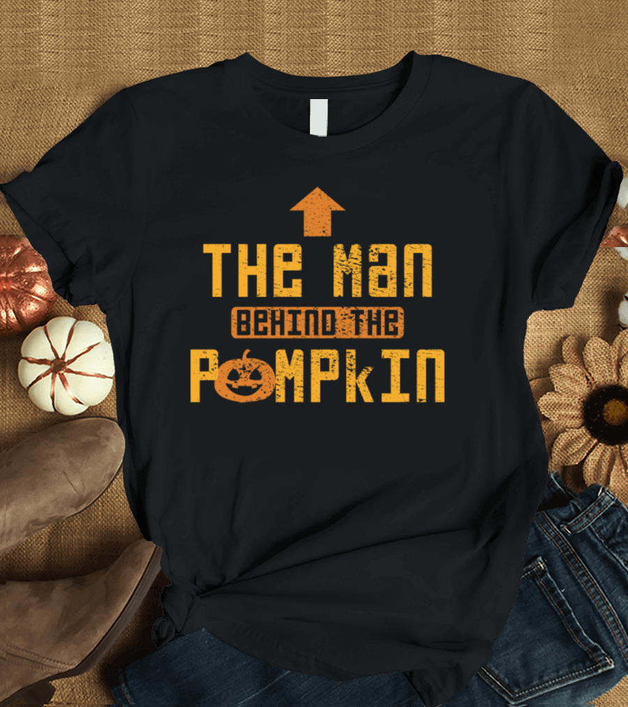 The Man Behind the Pumpkin Halloween Humor T-Shirt