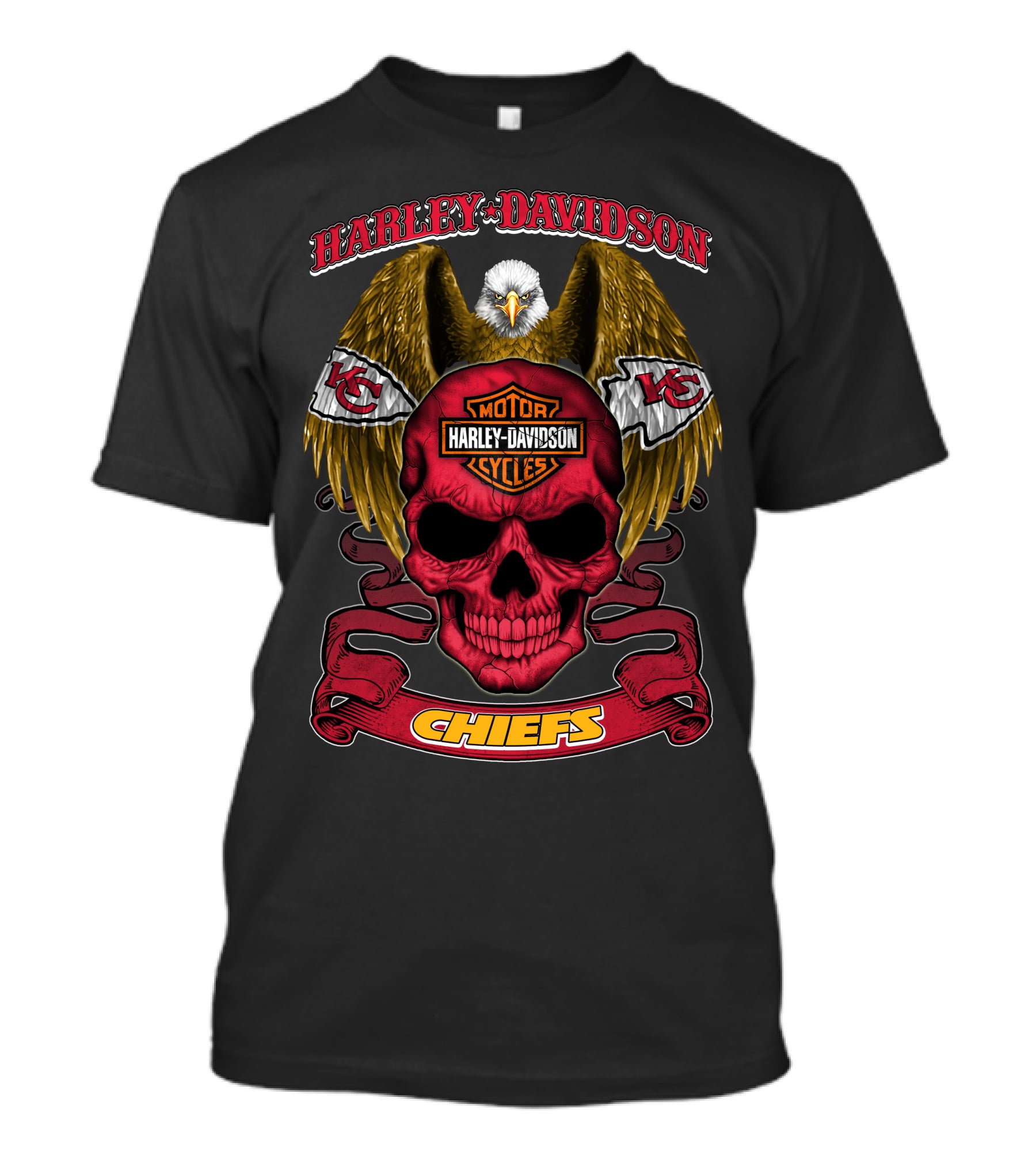 Harley Davidson Motor Cycles Kansas City Chiefs T-Shirt