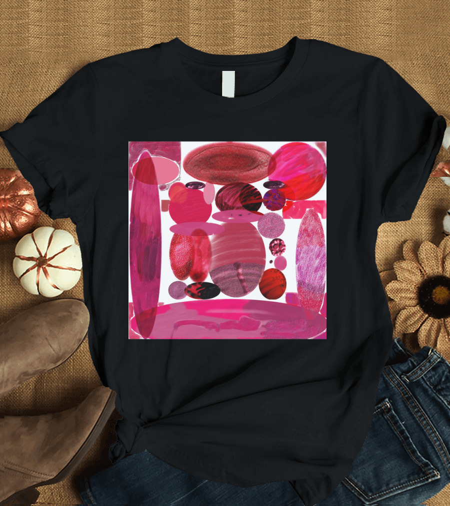 Abstract Red Circles and Spheres T-Shirt