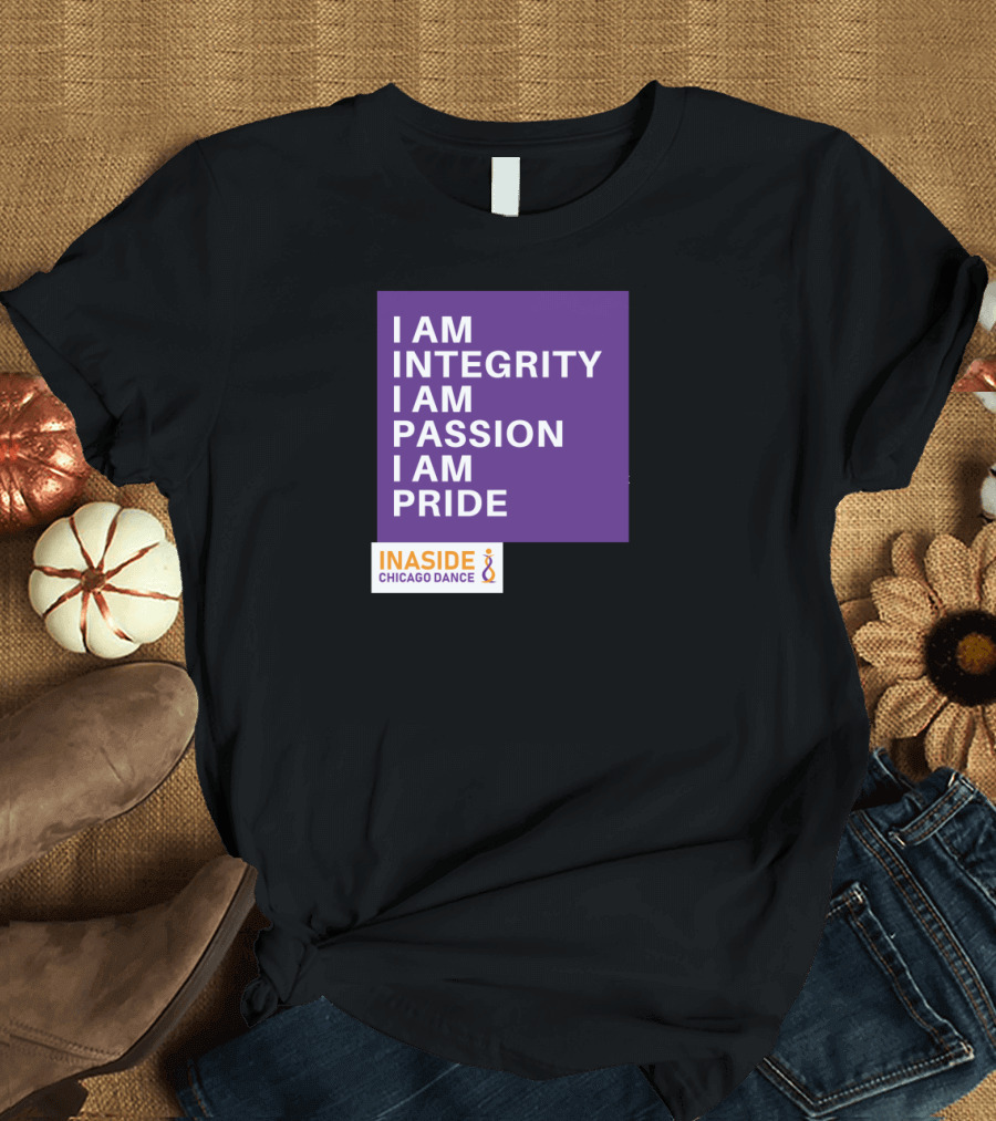 I AM Integrity Passion Pride Purple Color Block INASIDE Chicago Dance Collection T-Shirt