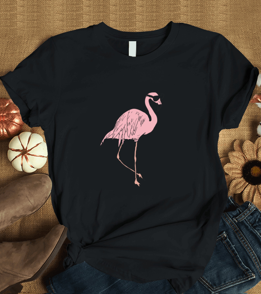 Cool Sunglasses Flamingo T-Shirt
