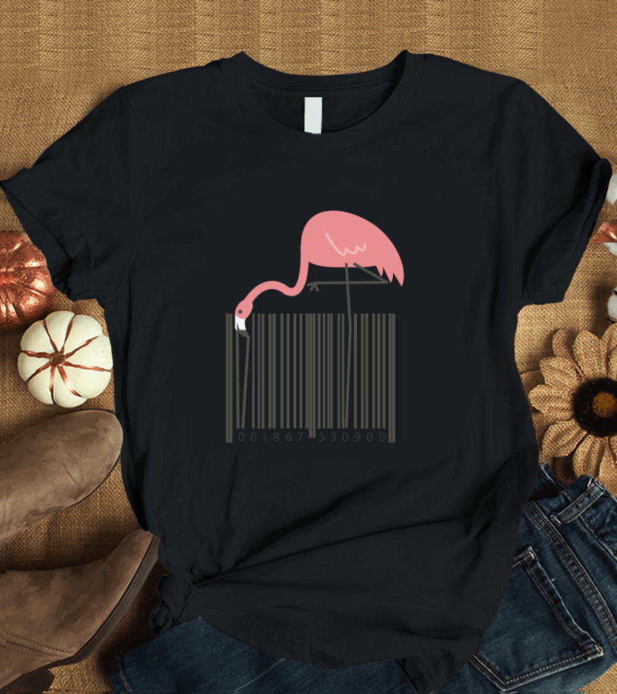 Flamingo Barcode Coding Concept T-Shirt