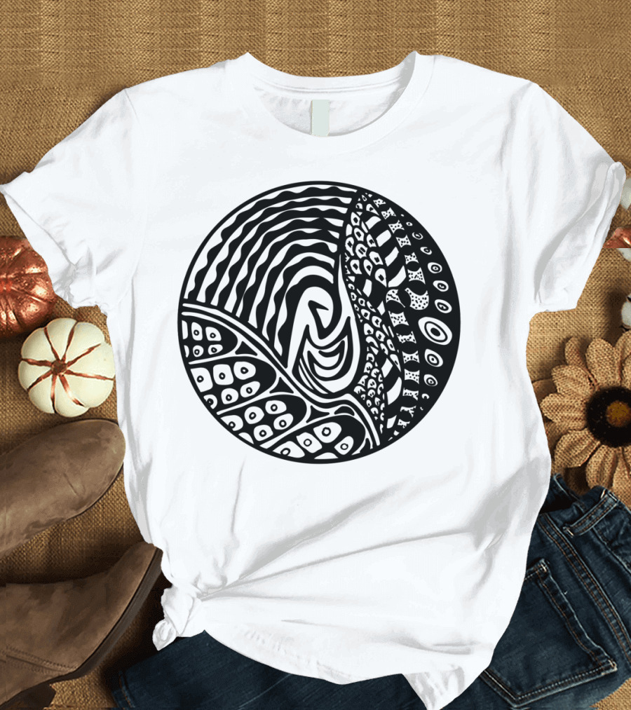 Bantu Pattern Tribal Circle T-Shirt