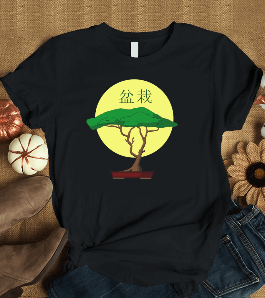 Bonsai Tree Under Moon T-Shirt