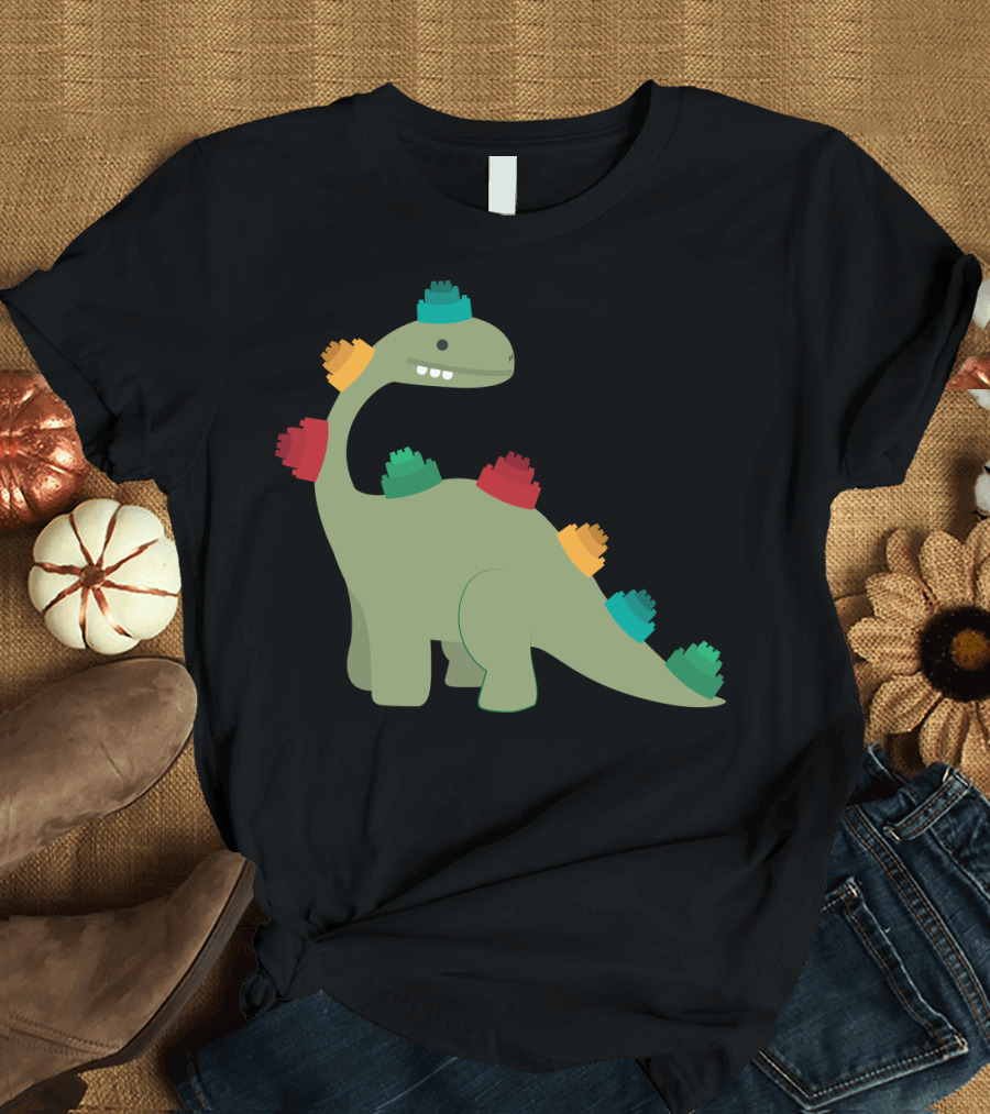 LEGO Dinosaur Toy Brick Stegosaurus T-Shirt
