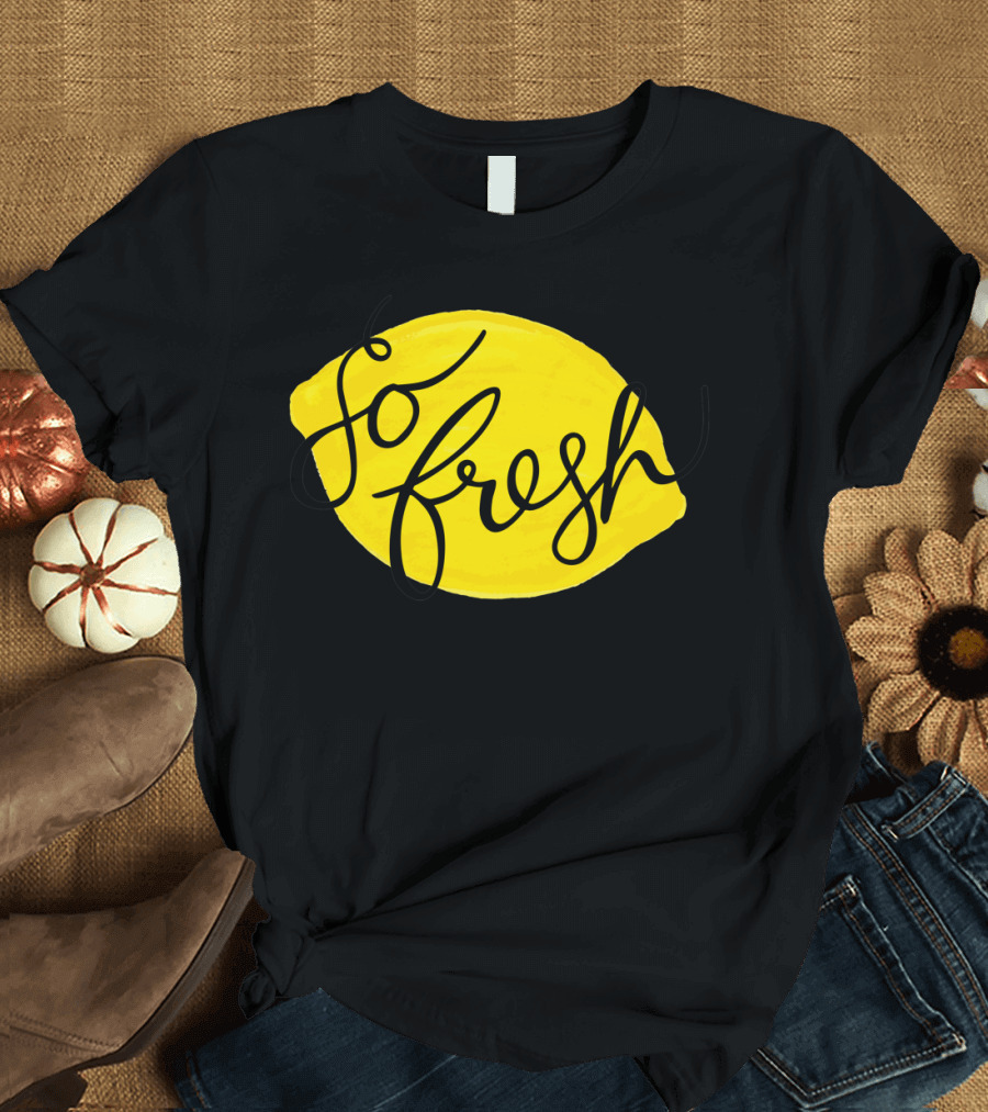 So Fresh Lemony Yellow Graphic Bold Script Artistry T-Shirt