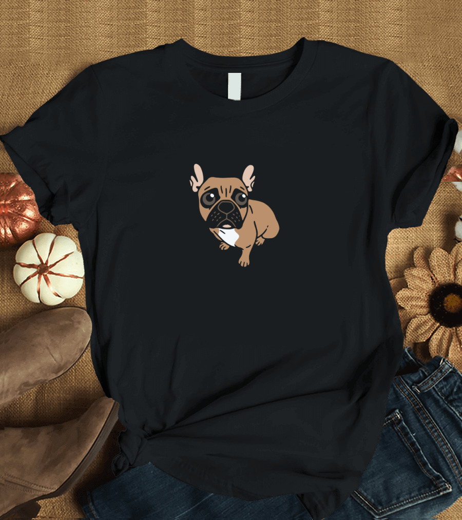 Be Nice to Me Cute Black Mask Fawn Frenchie T-Shirt