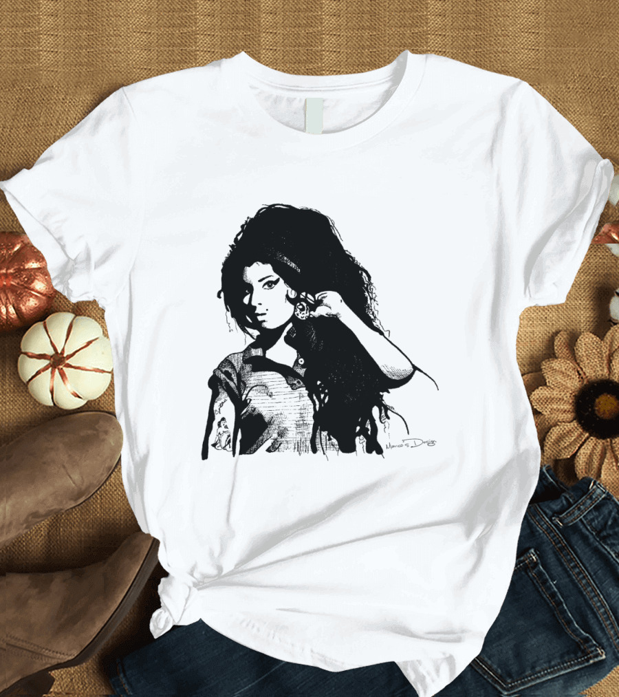 Amy Jade Iconic Black and White Portrait T-Shirt
