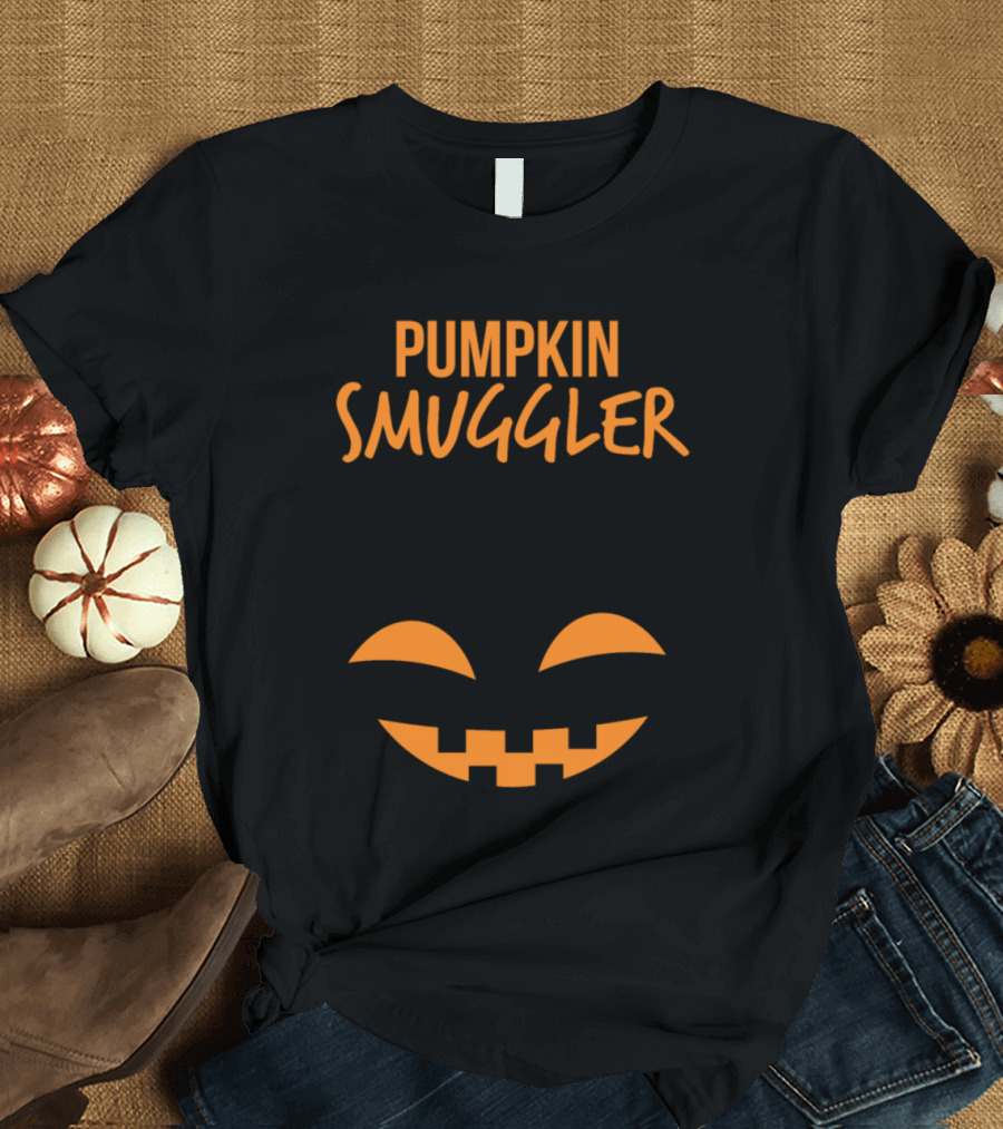 Pumpkin Smuggler Funny Halloween Maternity T-Shirt