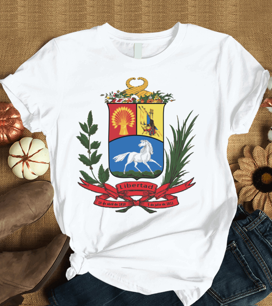ESCUDO ANTIGUO DE VENEZUELA LIBERTAD 19 DE ABRIL DE 1810 5 DE JULIO DE 1811 T-Shirt