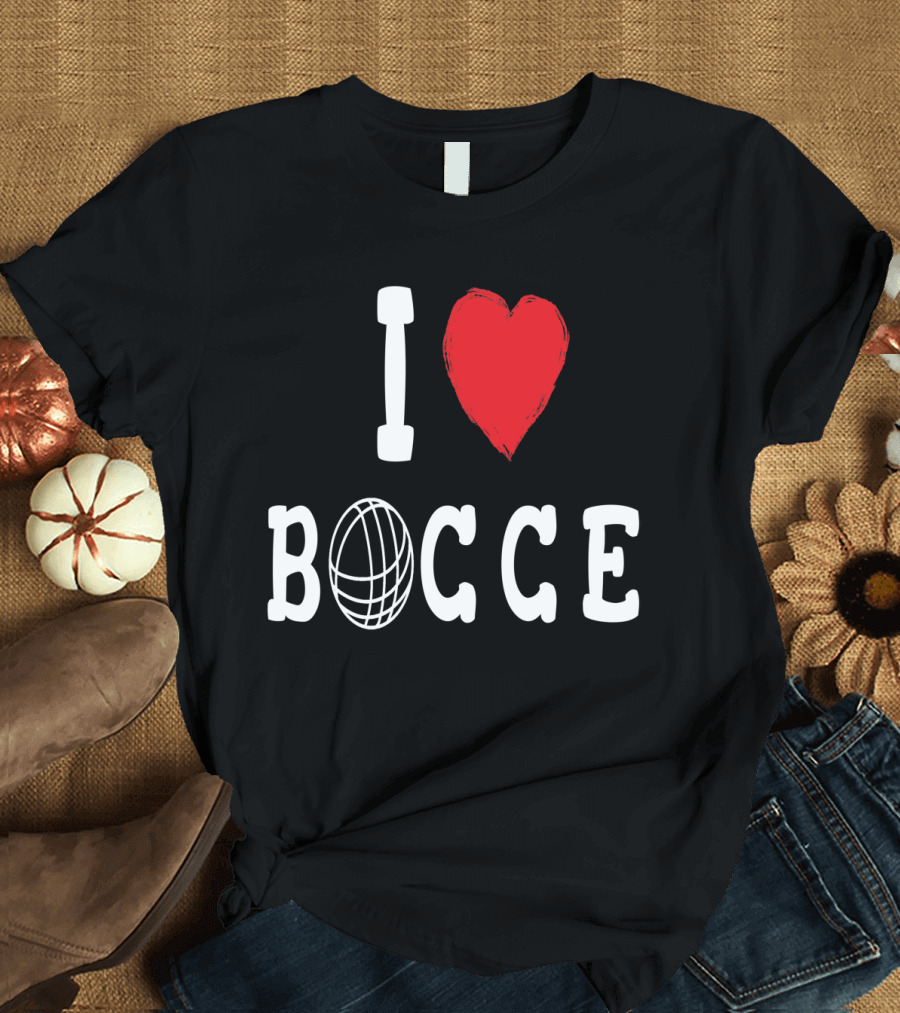 I Heart Bocce Ball Enthusiast T-Shirt