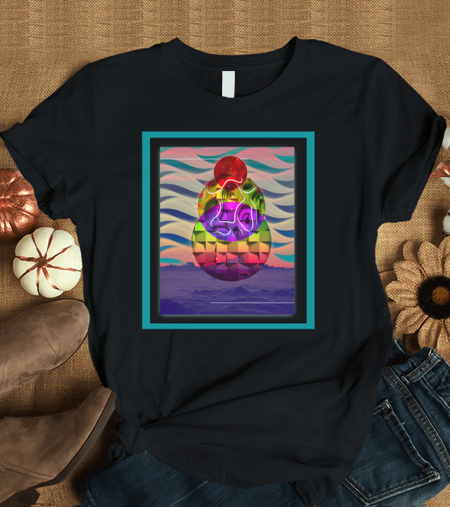 Three Circles Vibrant Colorful Abstract Geometric T-Shirt