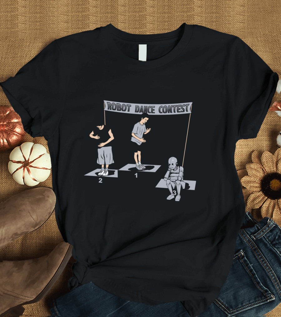Robot Dance Contest Podium: Humans vs Android Performers T-Shirt