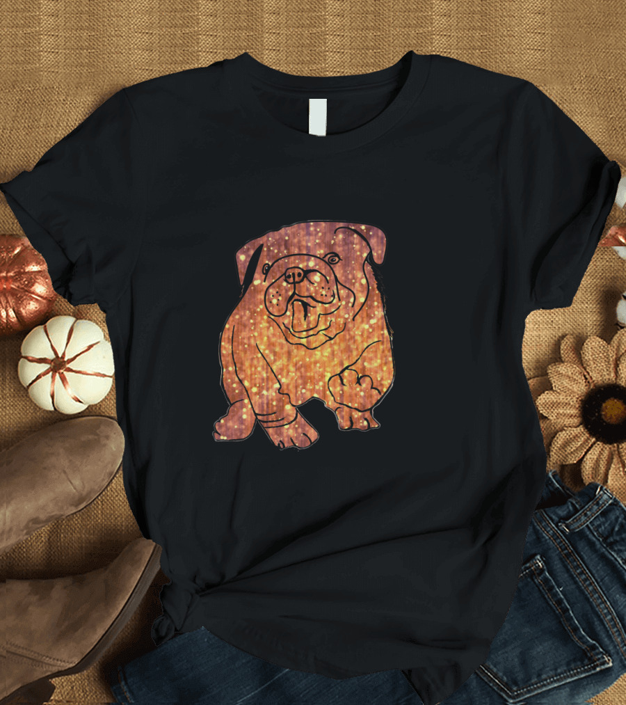 Golden Sparkle Bulldog French Bulldog Puppy T-Shirt