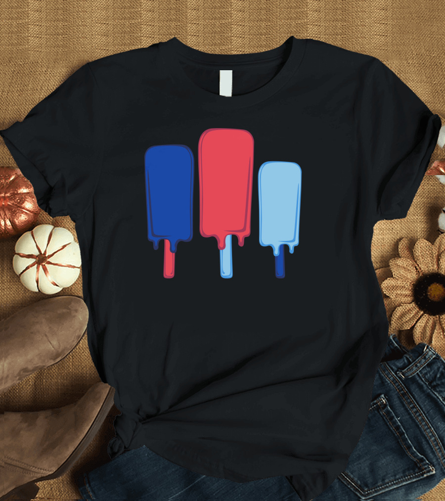 Red Blue Popsicles Trio T-Shirt