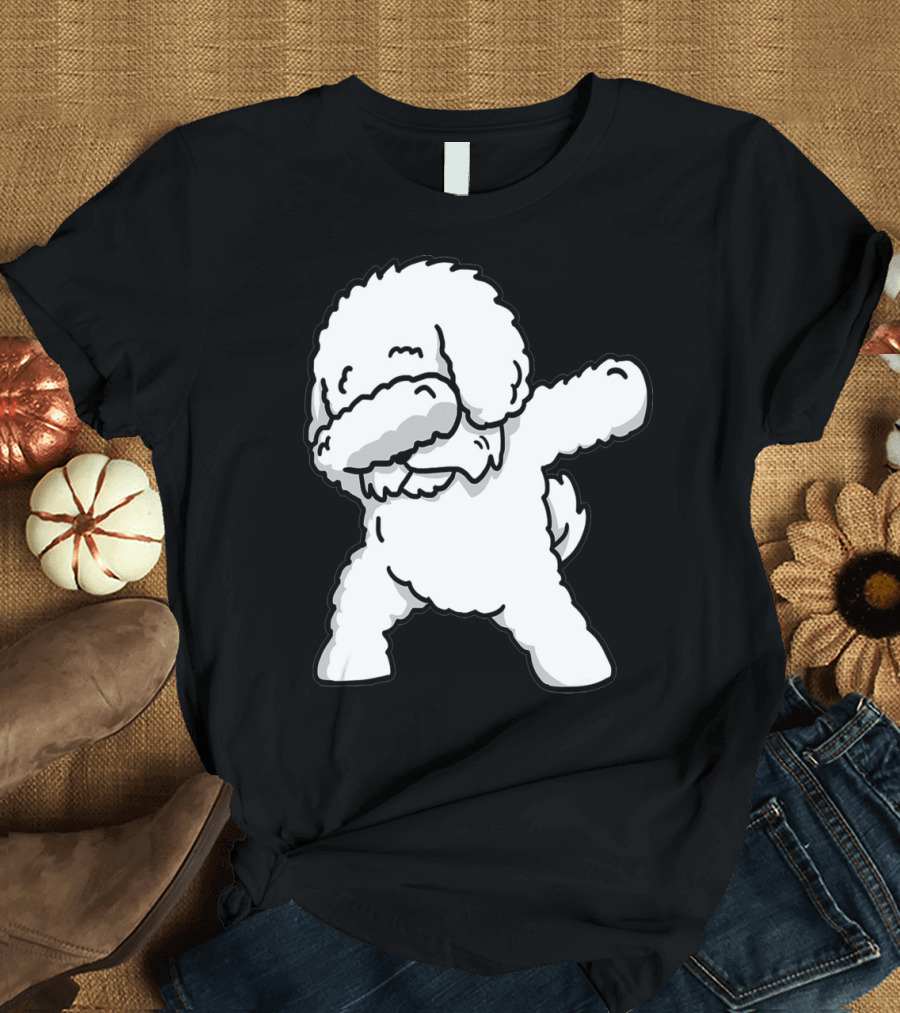 Dabbing Dog Cartoon Dance Pose T-Shirt