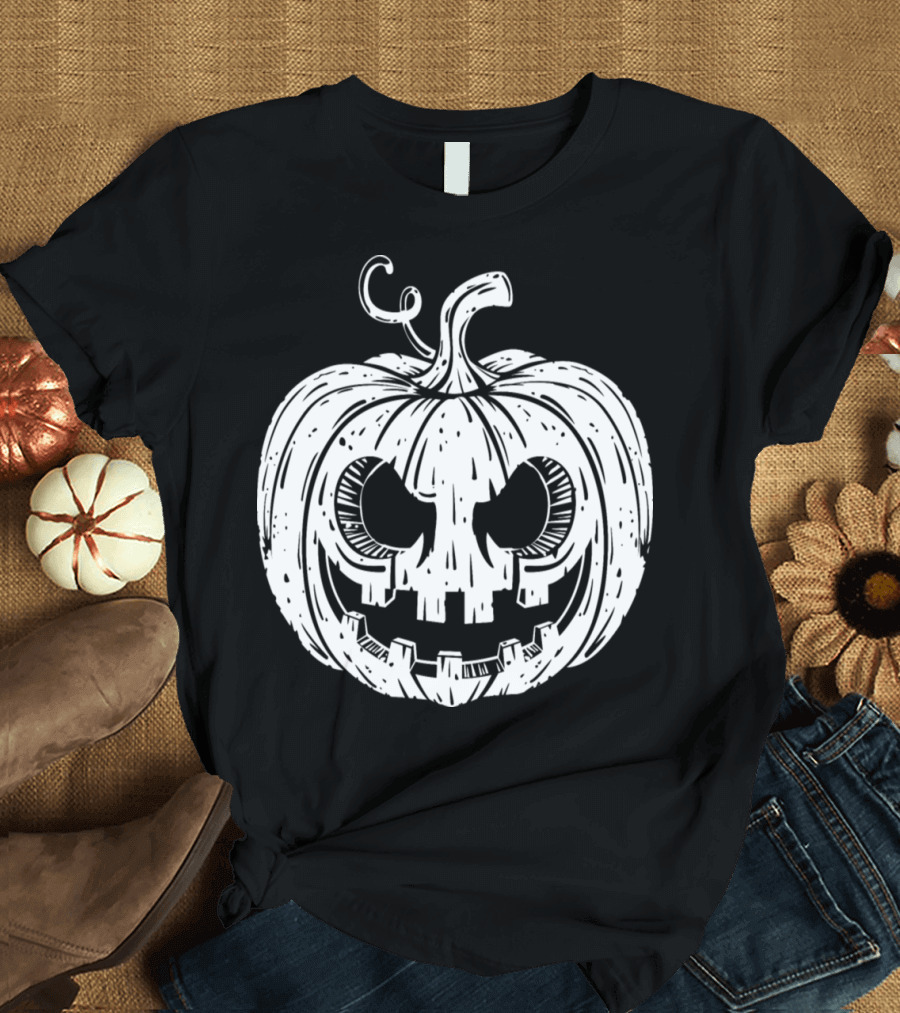 Jack O'Lantern Halloween Pumpkin Face T-Shirt