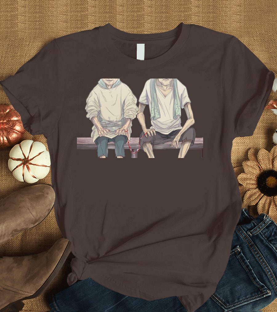Grow Old With You Elderly Couple Sitting Together T-Shirt