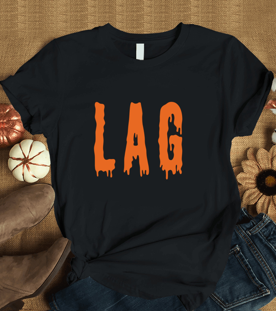 Lag Dripping Text Gaming Humor T-Shirt