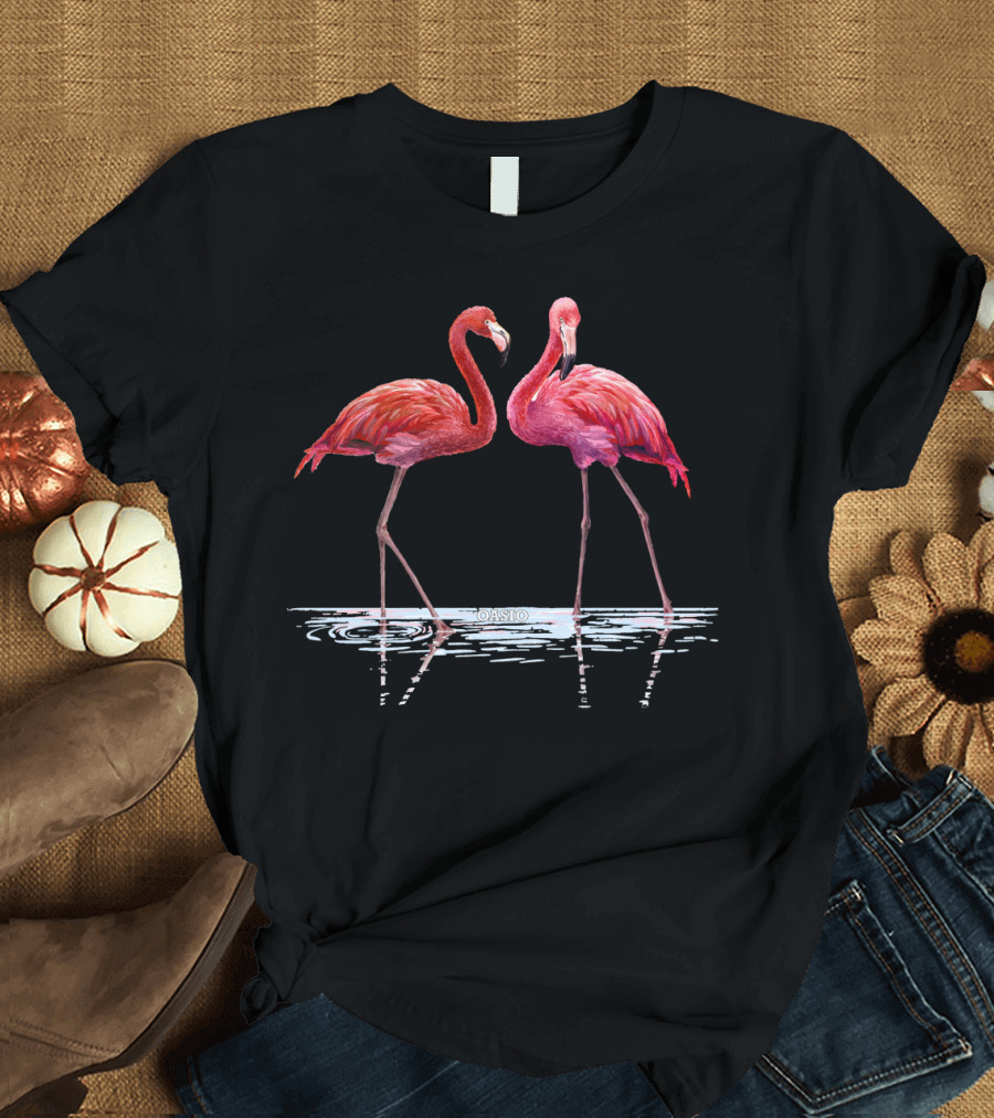 FLAMINGO OASIO Two Flamingos Reflected in Water T-Shirt