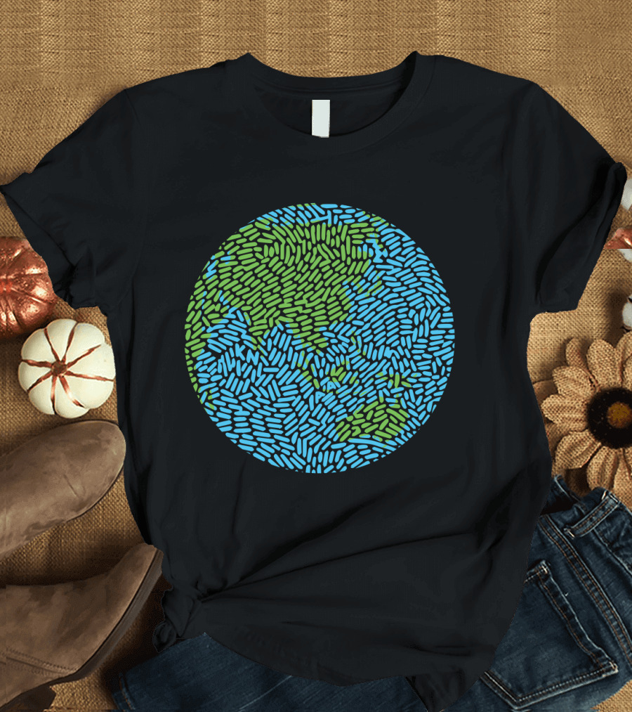 The World is Made of Microbes Asia Edition Earth T-Shirt