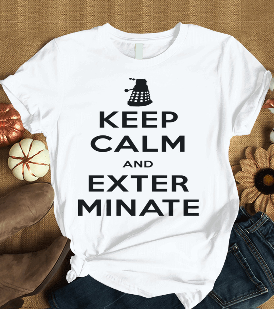 Keep Calm and Exterminate Dalek Reference Doctor Who T-Shirt