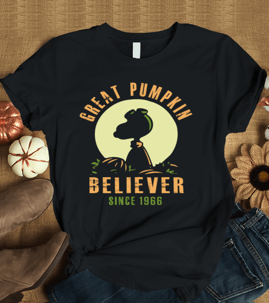 Great Pumpkin Believer Snoopy Silhouette Since 1966 T-Shirt