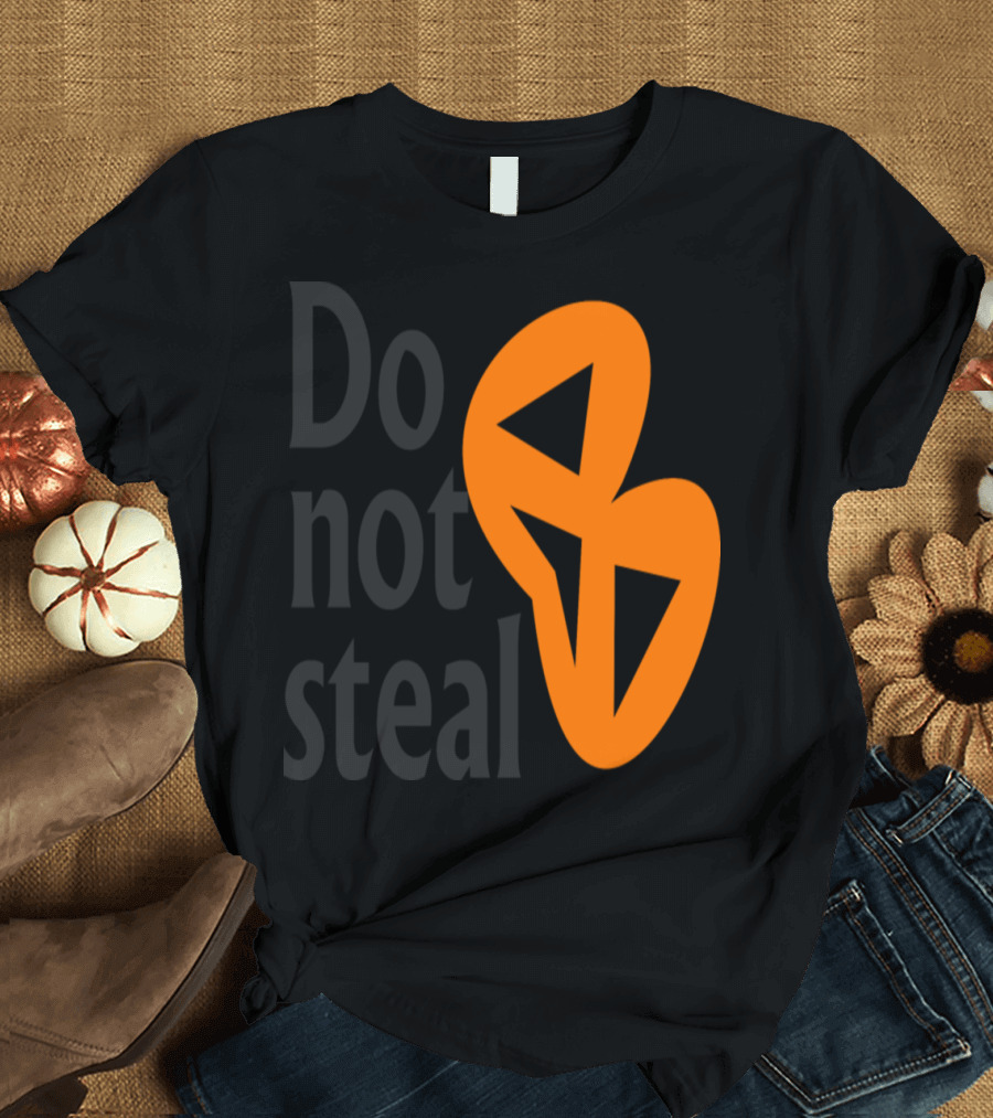 Do Not Steal Pumpkin Face with Abstract Jack-o'-Lantern T-Shirt