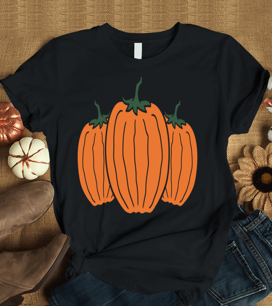 Clipart Cool Three Halloween Pumpkins T-Shirt
