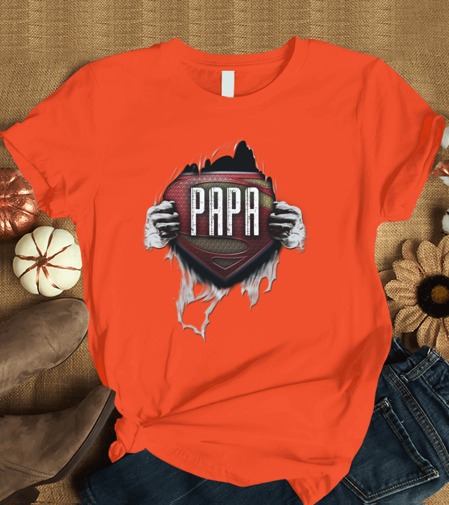 Papa Superman Logo Hero Father's Day T-Shirt